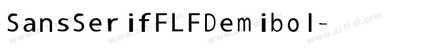 SansSerifFLF Demibol字体转换